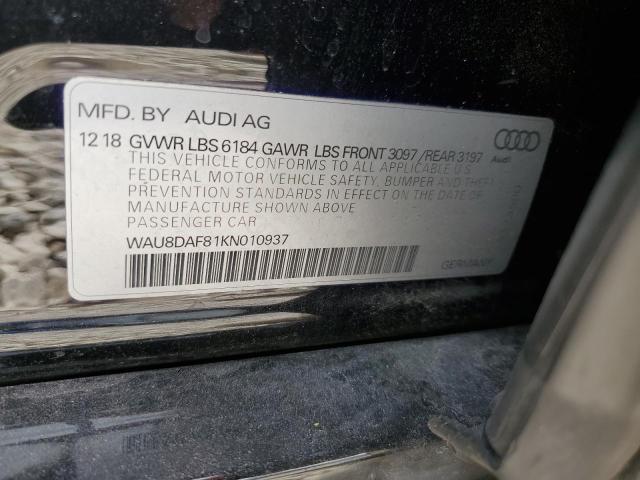 2019 AUDI A8 L WAU8DAF81KN010937