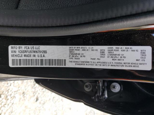 2021 RAM 1500 TRX 1C6SRFU97MN791265