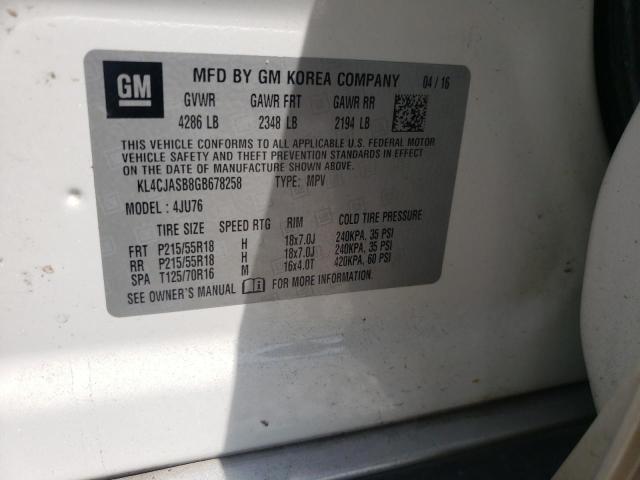 2016 BUICK ENCORE - KL4CJASB8GB678258