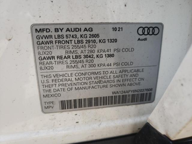 2022 AUDI SQ5 SPORTB WA124AFY6N2037608