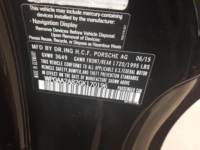 2016 PORSCHE CAYMAN WP0AA2A82GK170196