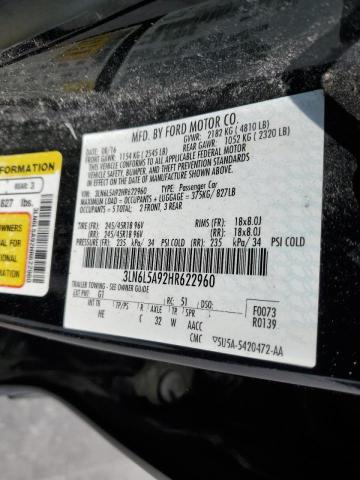 2017 LINCOLN MKZ PREMIE 3LN6L5A92HR622960