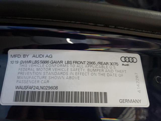 2020 AUDI S7 PRESTIG WAUSFAF24LN029608