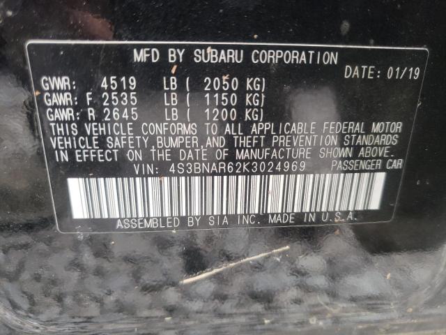 2019 SUBARU LEGACY SPO 4S3BNAR62K3024969