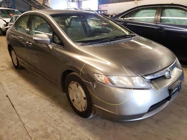 Salvage cars for sale from Copart Wheeling, IL: 2008 Honda Civic Hybrid