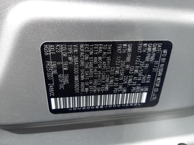 2021 NISSAN ROGUE PLAT JN8AT3DD1MW308201
