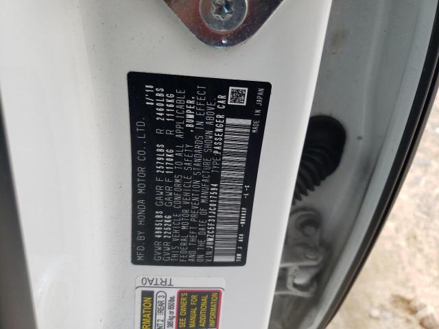 2018 HONDA CLARITY TO JHMZC5F31JC017594