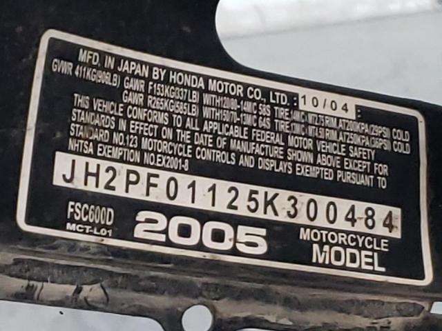 2005 HONDA FSC600 D JH2PF01125K300484