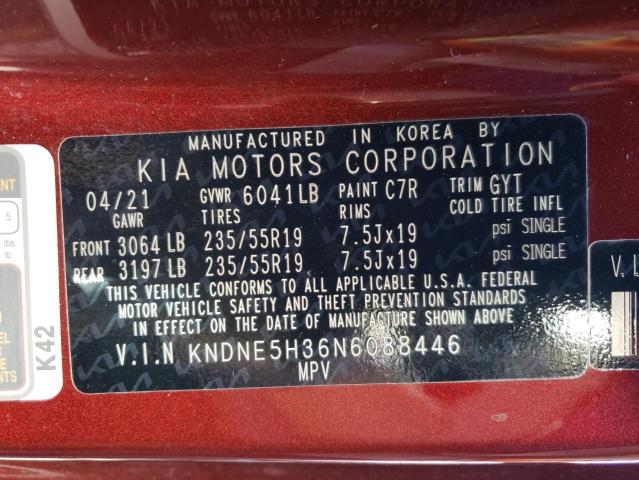 2022 KIA CARNIVAL S KNDNE5H36N6088446