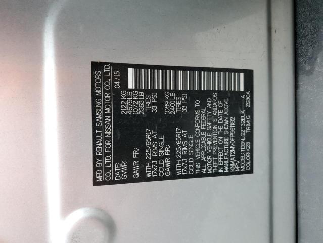 KNMAT2MV0FP561182 Nissan ROGUE S
