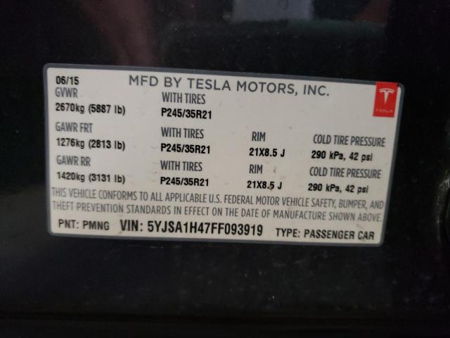 2015 TESLA MODEL S P8 5YJSA1H47FF093919