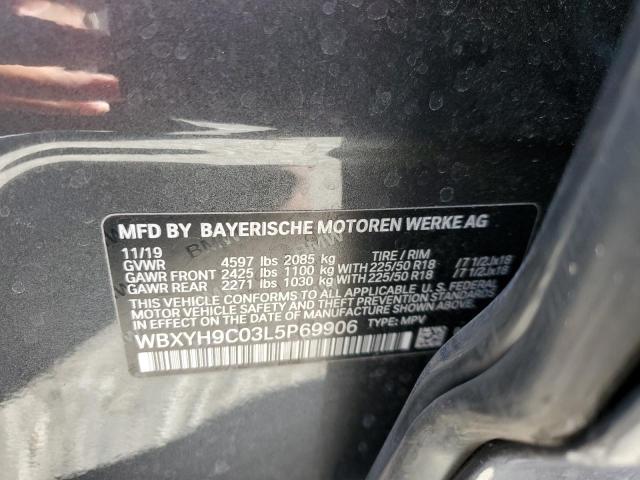 2020 BMW X2 SDRIVE2 WBXYH9C03L5P69906