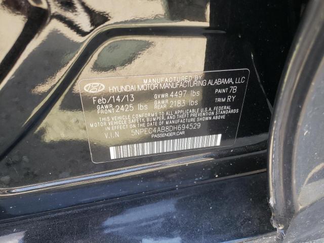 VIN 5NPEC4AB8DH694529 2013 HYUNDAI SONATA no.10