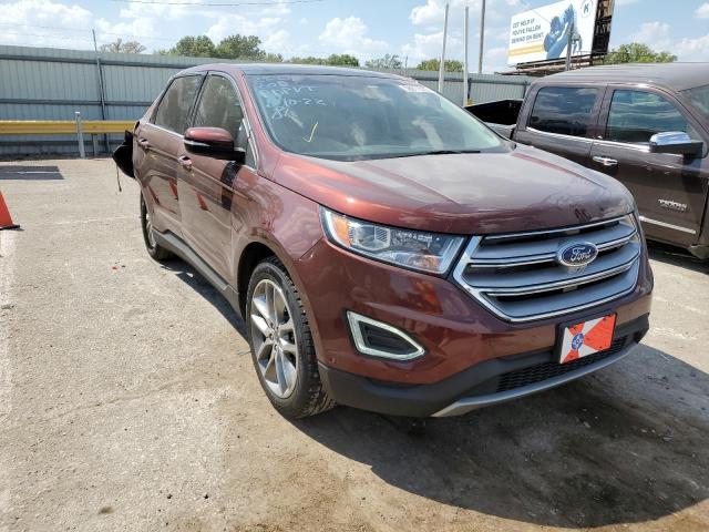 Salvage cars for sale from Copart Wichita, KS: 2015 Ford Edge Titanium