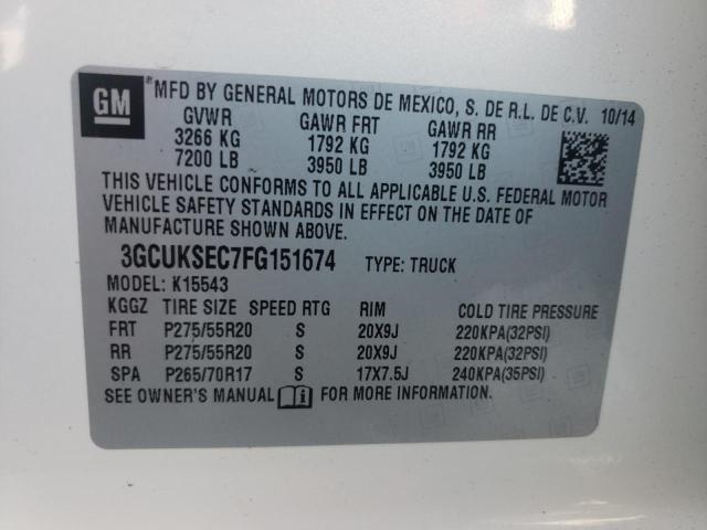 2015 CHEVROLET SILVERADO2 3GCUKSEC7FG151674