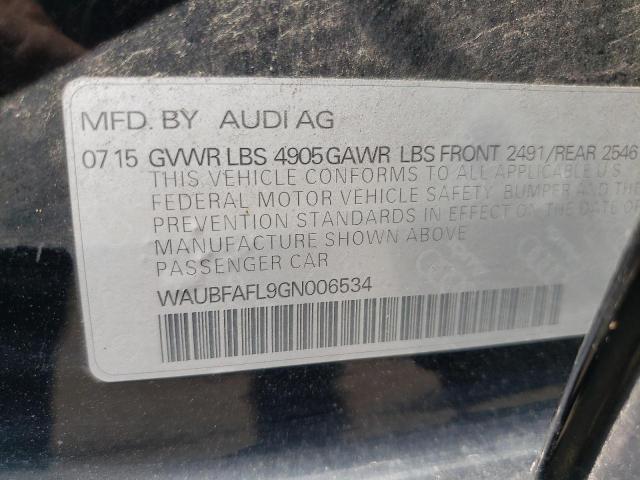 VIN WAUBFAFL9GN006534 2016 Audi A4, Premium S-Line no.10