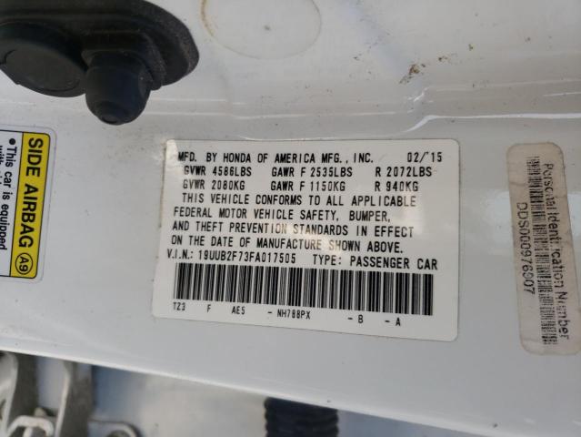 2015 ACURA TLX ADVANC - 19UUB2F73FA017505