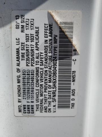 VIN 5FNRL5H6XDB049024 2013 HONDA ODYSSEY no.10