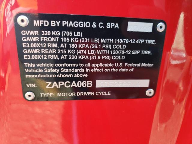2020 VESPA PRIMAVERA ZAPCA06B0L5200014