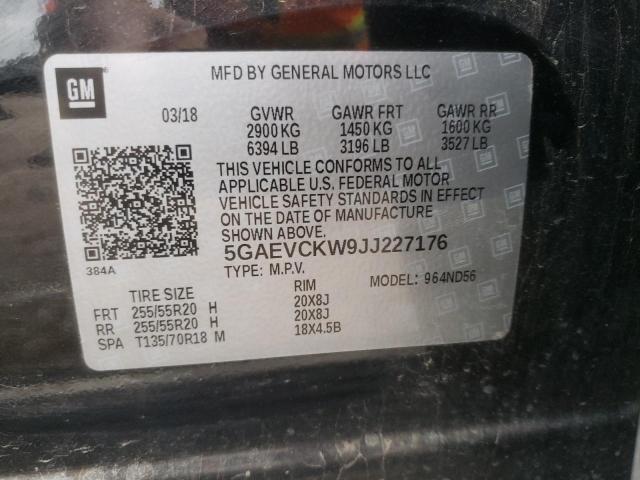 2018 BUICK ENCLAVE AV 5GAEVCKW9JJ227176