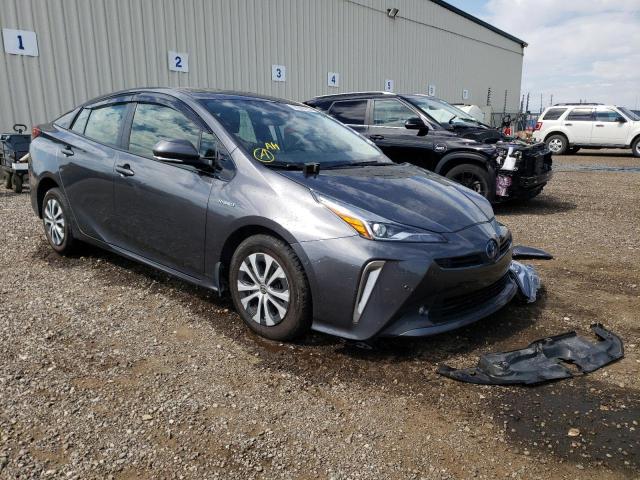 Salvage cars for sale from Copart Rocky View County, AB: 2019 Toyota Prius