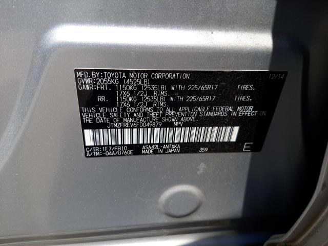 2015 TOYOTA RAV 4 JTMZFREV6FD049879