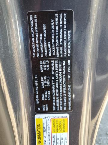 2016 BUICK CASCADA PR W04WT3N52GG120093