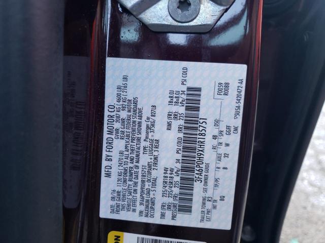 3FA6P0H9XHR185751 Ford FUSION SE