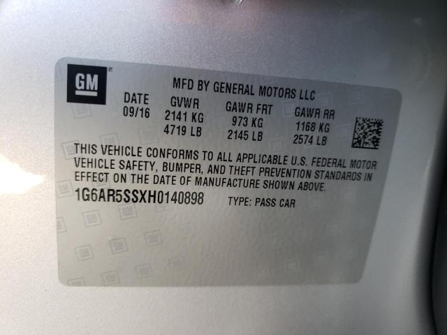 2017 CADILLAC CTS LUXURY - 1G6AR5SSXH0140898