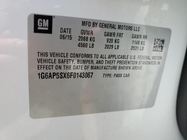 1G6AP5SX6F0143067 Cadillac CTS