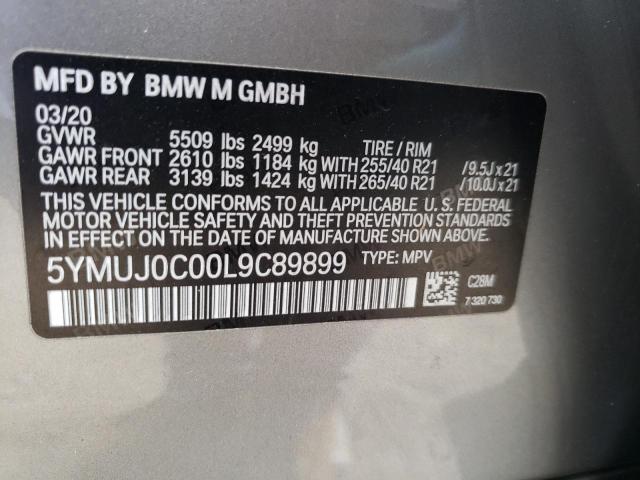 2020 BMW X4 M COMPE 5YMUJ0C00L9C89899