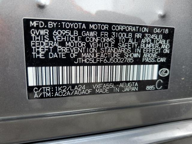 2018 LEXUS LS 500 JTHC5LFF6J5002785