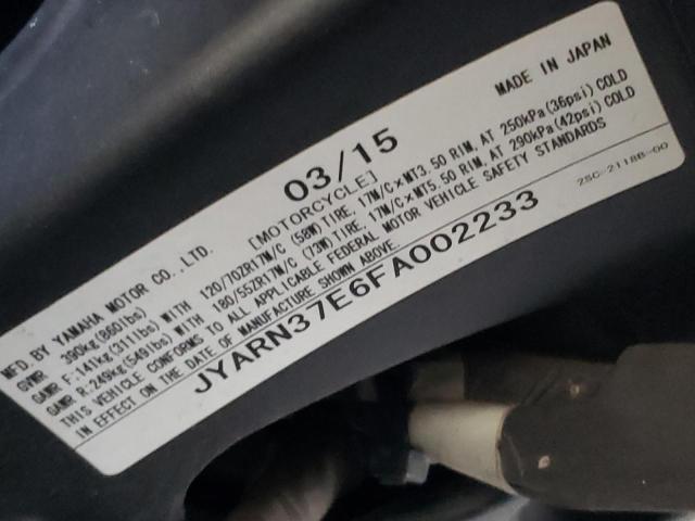 2015 YAMAHA FJ09 JYARN37E6FA002233