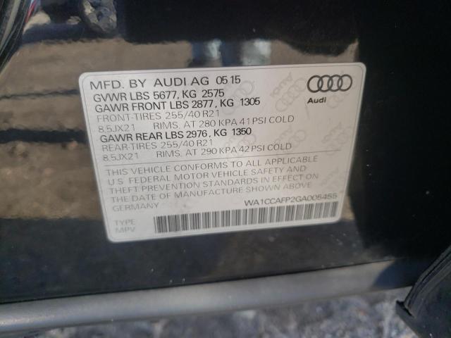 2016 AUDI SQ5 PREMIU WA1CCAFP2GA005455
