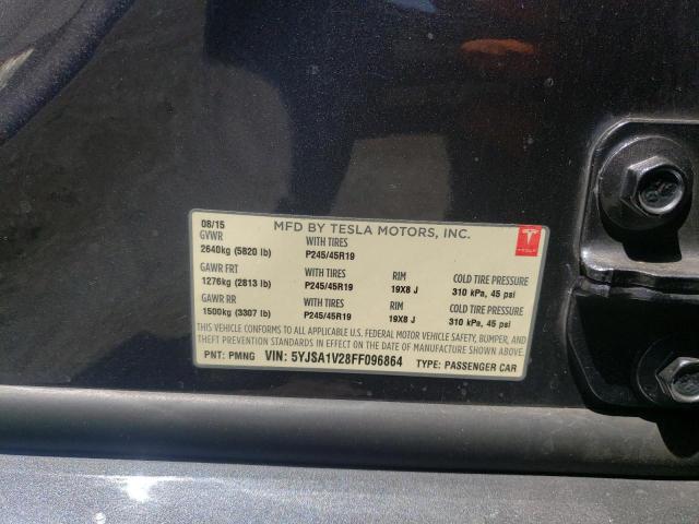 2015 TESLA MODEL S 90 5YJSA1V28FF096864