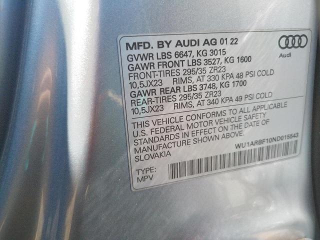 2022 AUDI RS Q8 WU1ARBF10ND015543