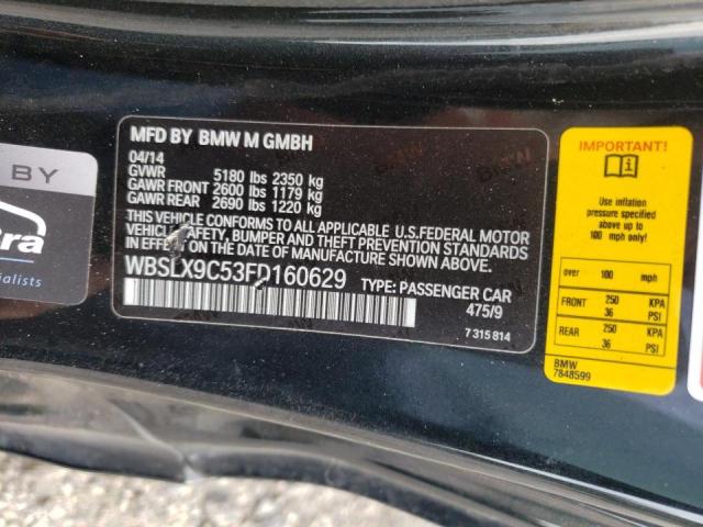 2015 BMW M6 WBSLX9C53FD160629
