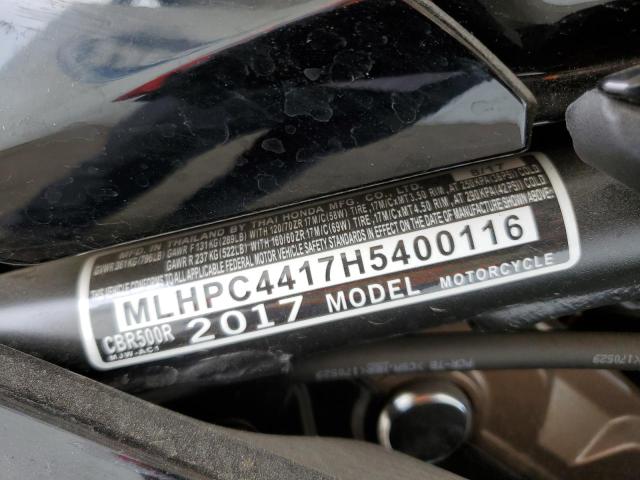 2017 HONDA CBR500 R MLHPC4417H5400116