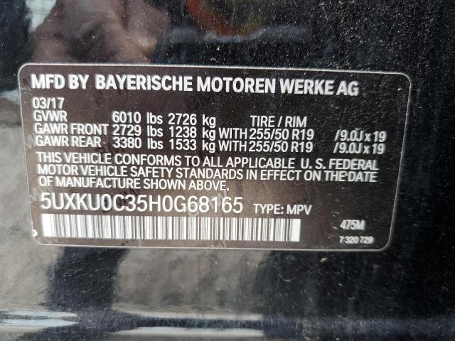 2017 BMW X6 5UXKU0C35H0G68165