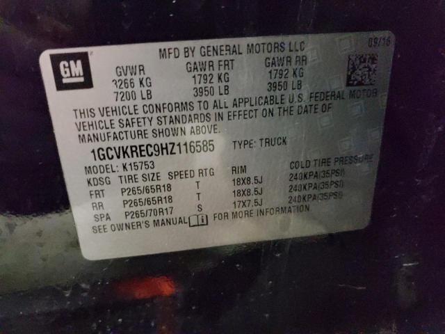 2017 CHEVROLET SILVRK1500 1GCVKREC9HZ116585