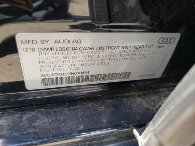 2019 AUDI A8 L WAU8DAF83KN010664