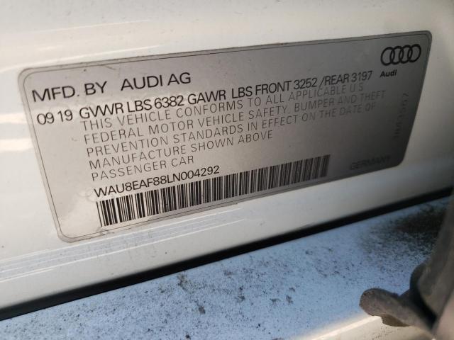 2020 AUDI A8 L WAU8EAF88LN004292