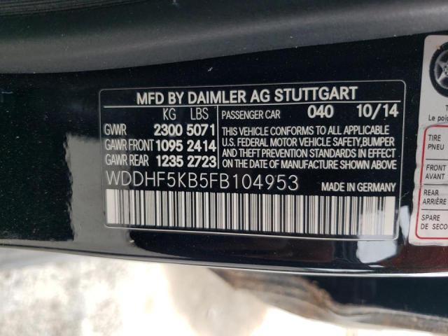 2015 MERCEDES-BENZ E350 WDDHF5KB5FB104953