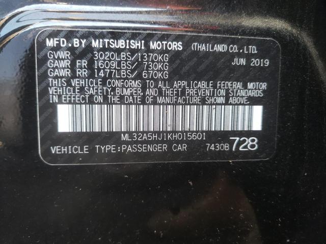 2019 MITSUBISHI MIRAGE LE ML32A5HJ1KH015601