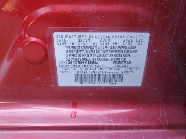3N1CN7APXKL879664 Nissan VERSA S