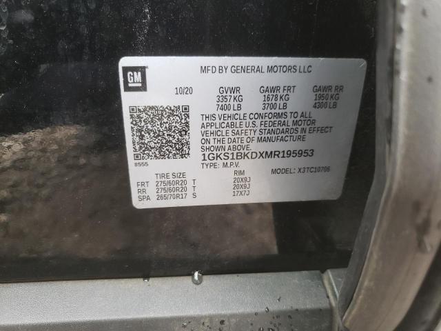 2021 GMC YUKON 1GKS1BKDXMR195953