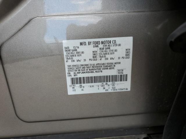 2017 LINCOLN MKX SELECT 2LMPJ8KR5HBL16378