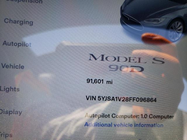 2015 TESLA MODEL S 90 5YJSA1V28FF096864