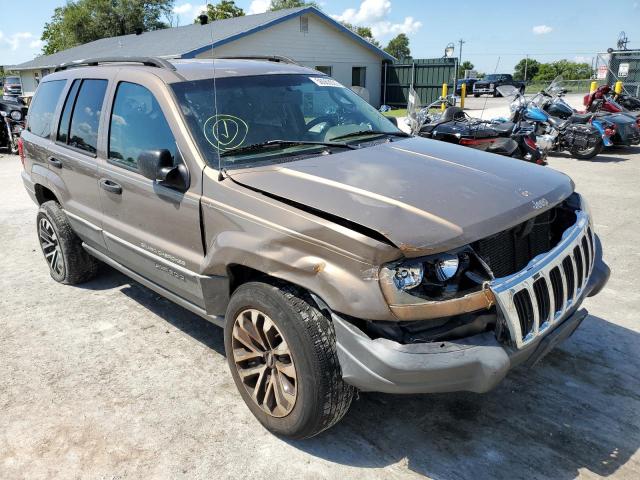 Jeep salvage cars for sale: 2002 Jeep Grand Cherokee