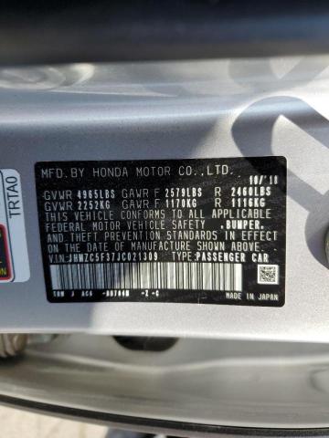2018 HONDA CLARITY TO JHMZC5F37JC021309